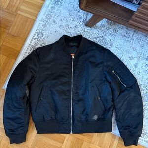 Rag & Bone Midnight Black Bomber Jacket